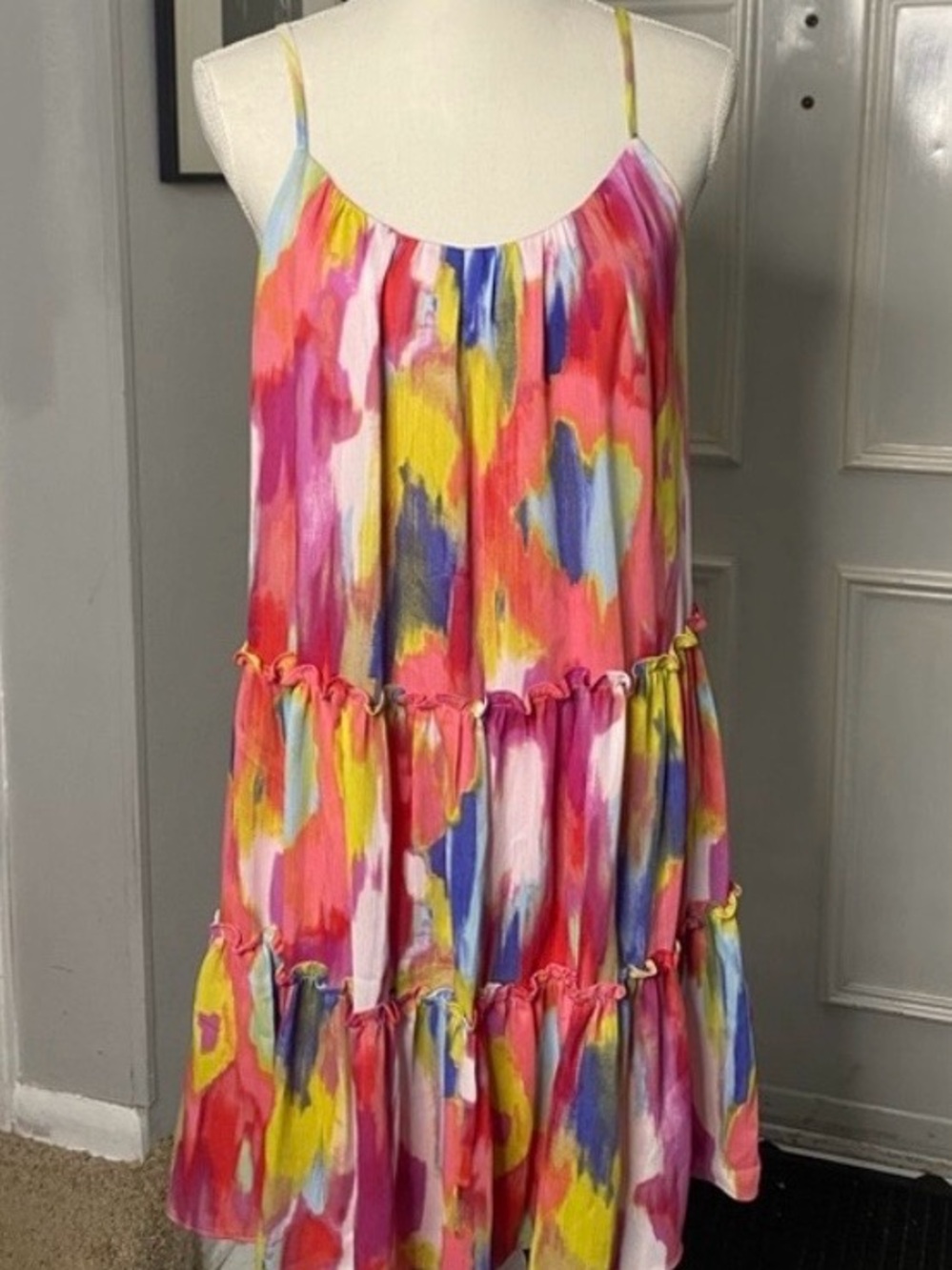 Trina Turk Havsa Watercolor Tiered Sundress
